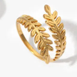 Just Lil Things Elegant Leaf Wrap Finger Ring image 1