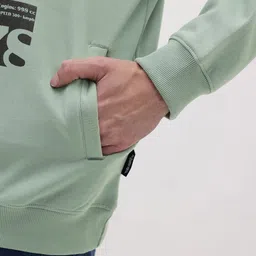 The Roadster Life Co. Typography Printed Hooded Relaxed Fit Fleece Sweatshirt image 3