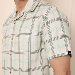 WROGN Men Comfort Tartan Checks Opaque Checked Casual Shirt image 5