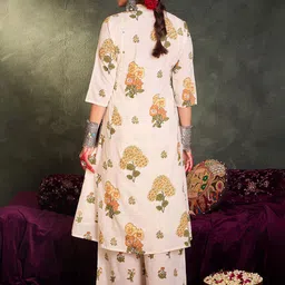 Indo Era Floral Printed A-Line Tunic With Palazzo image 3