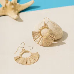 Accessorize Fan Circular Shaped Drop Earrings-picture-25