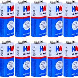 10pcs 9 VOLTS BATTERY HI-WATT 100% Original 6F22 9V Long Life Carbon Zinc Batteries for Electronic Toys, Clocks, Walkie-Talkies, Smoke Alarms, Handheld Test Equipment, Digital Instruments, Transistor RadiosBattery-image-7