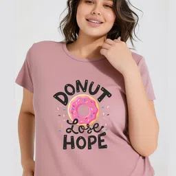 Toodle Plus Women Typography Printed Round Neck Cotton T-shirt-picture-34