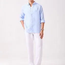 MH&Y Comfort Fit Linen Button-Down Collar Casual Shirt image 2