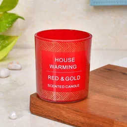Myntra Elegant Homes Red & Red 1 pieces Jar Candle image 3