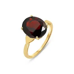 RAVIOUR LIFESTYLE Gold Plated Ceylonmine Hessonite Ring-picture-26