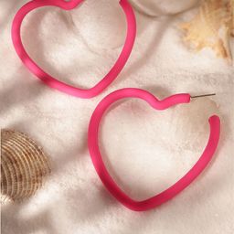 Priyaasi Heart Shaped Hoop Earrings-picture-30