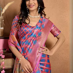 you shop we ship Zari Silk Blend Designer Mysore Silk Saree image 2