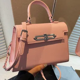 StyleCast Women Solid Baguette Satchel Bag image 5