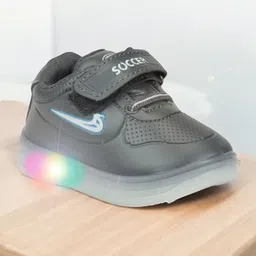 Lil Lollipop Unisex Kids Perforations Slip-On Velcro Sneakers Shoes With LED Light image 1