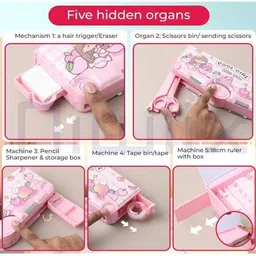 k3nterprises pink sezer pencil_21 1 Art Plastic Pencil Box image 5