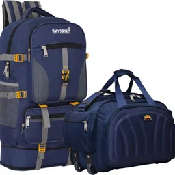 sky spirit Adventure Travel Kit | Large Rucksack & Wheeled Duffle Bag Set Rucksack - 70 L image 1