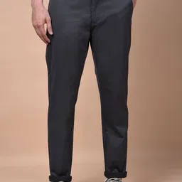 Crimsoune Club Men Textured Slim Fit Chinos Trousers-picture-27