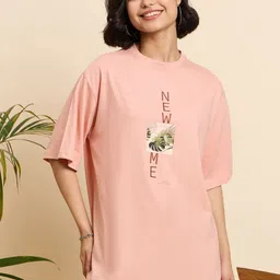 Mast & Harbour Women Printed Drop-Shoulder Sleeves T-shirt-picture-20