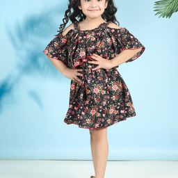 Cutiekins Floral Print Fit & Flare Midi Dress-picture-49