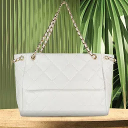 MINI WESST Textured Structured Tote Bag with Quilted-picture-46