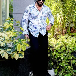 Foomer Men Standard Floral Opaque Printed Casual Shirt image 4