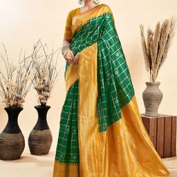 KALINI Woven Design Zari Silk Blend Designer Saree-picture-12