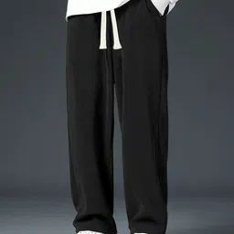 KAJARU Men Striped Mid Rise Relexed Fit Trousers-picture-29