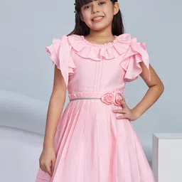 Peppermint Girls Flutter Sleeve Fit & Flare Dress image 2
