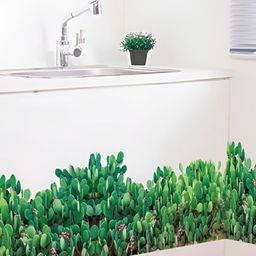 Asian royal Green & Pink Floral and Botanical Printed Water Proof Wall Sticker-picture-27
