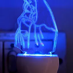 1ST TIME Red & Multicoloured Printed Acrylic Traditional Abstract Shaped Shaped Wall Lamp image 3