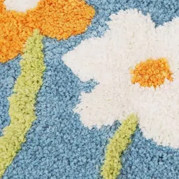 Homio Blue Anti-Slip Microfibre 2000GSM Bath Rug-image-2