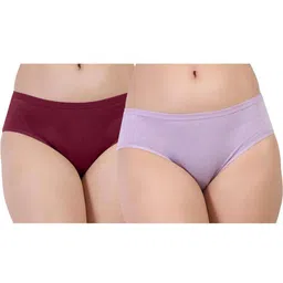 ORLIZEA Pack of 2 Women High-Rise Cotton Blend Hipster Briefs-picture-29