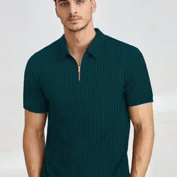 KAJARU Self Design Polo Collar T-shirt-picture-28