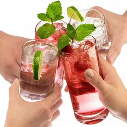 mahantam (Pack of 6) Premium Italian Highball Heavy Base Tall Glasses (Set of 6 PIS, 310ml) Glass Set Water/Juice Glass image 4