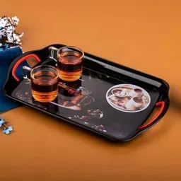 alakh Premium Plastic Serving Tray Set – Set of 3, Multipurpose Kitchen Trays Tray Serving Set image 4