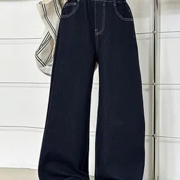 LULU & SKY Girls Wide Leg High-Rise Stretchable Jeans-picture-54