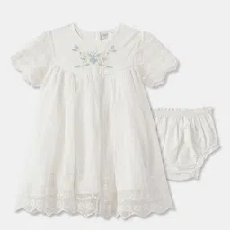 R&B Girls Floral Embroidered A-Line Dress-picture-31
