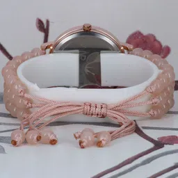 VIRAKTI Women Brass Embellished Dial & Wrap Around Straps Analogue Watch M-02-CREAM image 4