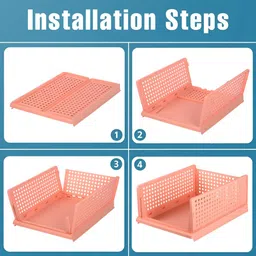 Aura Pink & Blue 6 Pieces Textured Reusable Desk Organisers image 5