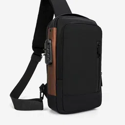 Mast & Harbour Men Color-Blocked Crossbody Bag With USB Port-picture-35