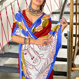 KALINI Ethnic Motifs Block Print Saree image 3