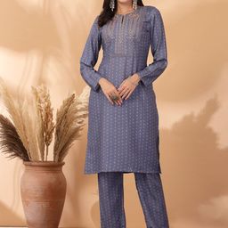 Nayam By Lakshita Printed Straight Kurta With Palazzos & Dupatta-picture-23