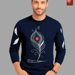 TICOSS Pack Of 2 Graphic Printed Long Sleeves Round Neck Cotton Regular Fit Casual T-shirt-picture-46
