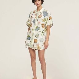 JC Mode Tropical Printed Shirt Collar Shirt & Shorts-picture-46