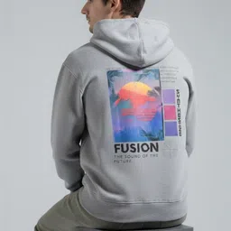 STARFOX Men Printed Hooded Sweatshirt image 2