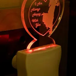 1ST TIME Red & White Printed Acrylic Abstract Shaped Shaped Wall Lamp image 5