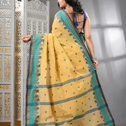 WoodenTant Woven Design Pure Cotton Taant Saree image 2