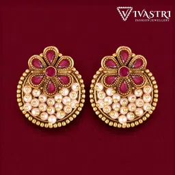 VIVASTRI Women Gold-Plated Alloy Earrings-picture-21