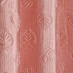 GEET CREATIONS Peach-Coloured Set of 2 Floral Room Darkening Long Door Curtain image 4