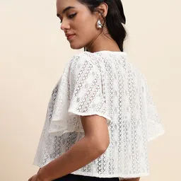 UnaOne Women Embroidered Button Shrug image 3