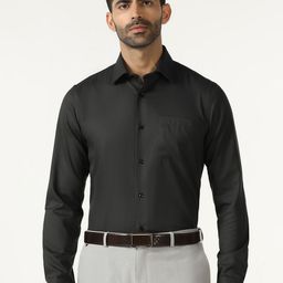 Blackberrys Men India Slim Fit Solid Spread Collar Pure Cotton Formal Shirt-picture-24