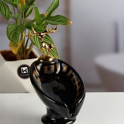 Kookee Black & Gold Toned Printed Ceramic Soap Dish-picture-18