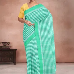 The Chennai Silks Checked Pure Cotton Taant Saree-picture-30