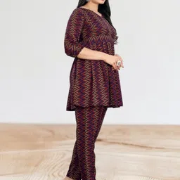 KANUDA Women Blue Poly Crepe Kurta Sets-picture-18